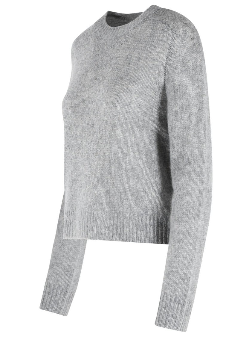 Lisa Yang 'Solene' Grey Cotton And Cashmere Sweater
