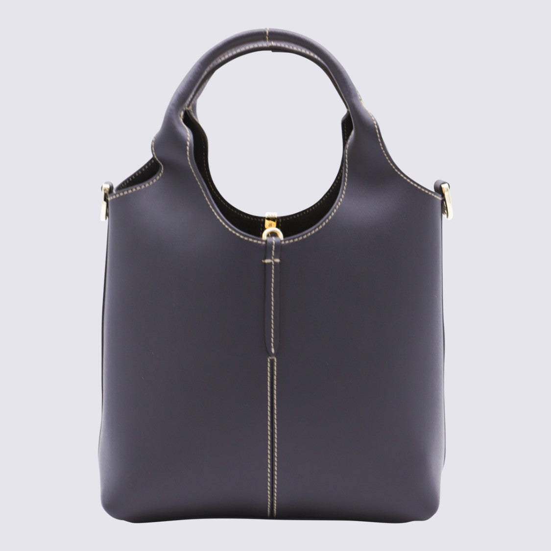 Tod's Structured Handbag With Gold-Tone Accent And Versatile Carrying Options