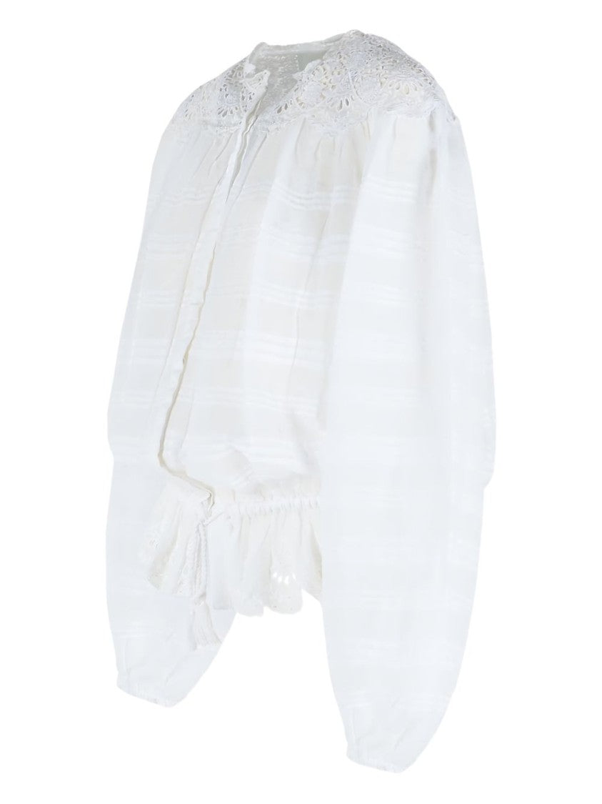 Isabel Marant Cropped Top With Lace Detail