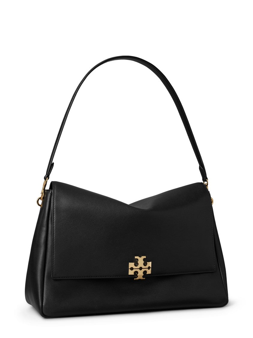 Tory Burch Charlie Large Black Leather Shoulder Bag