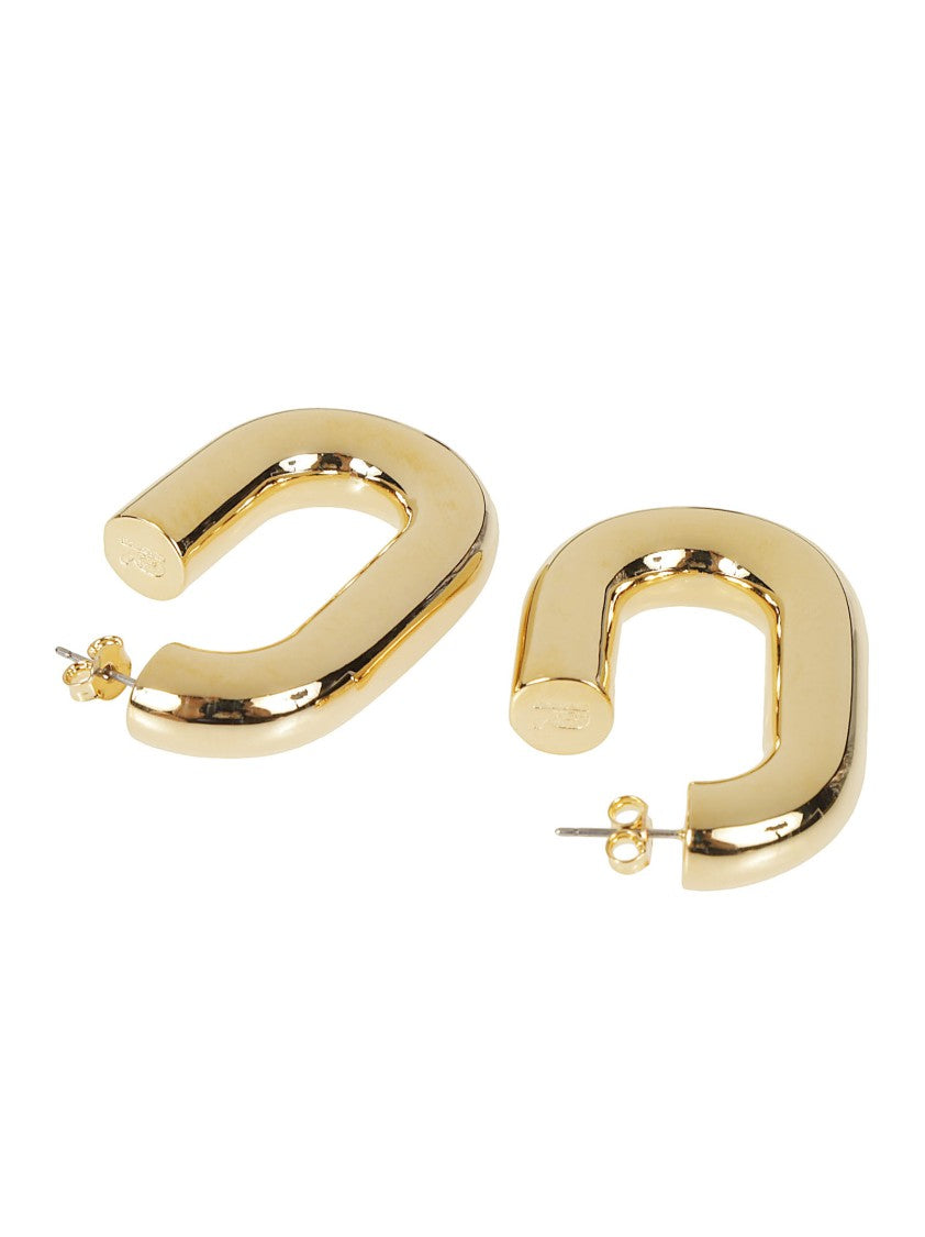 Rabanne Xl Link Hoops Hoop Squared Brass Earrings