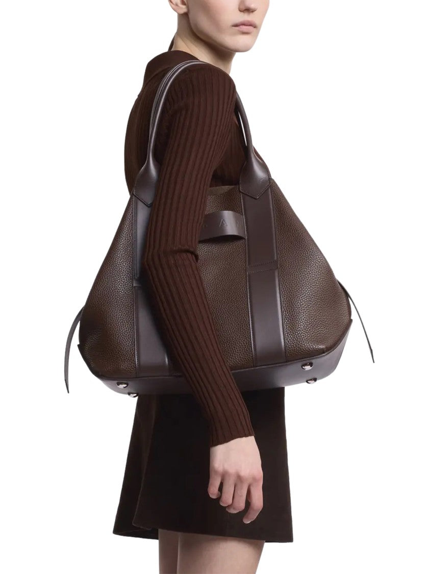 Hogan Structured Leather Tote Bag
