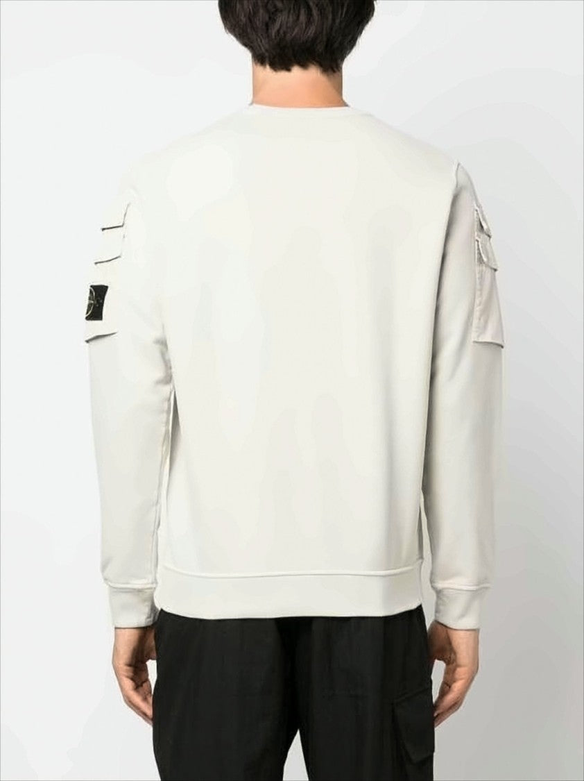 Stone Island Utility-Inspired Long Sleeve Sweatshirt With Design