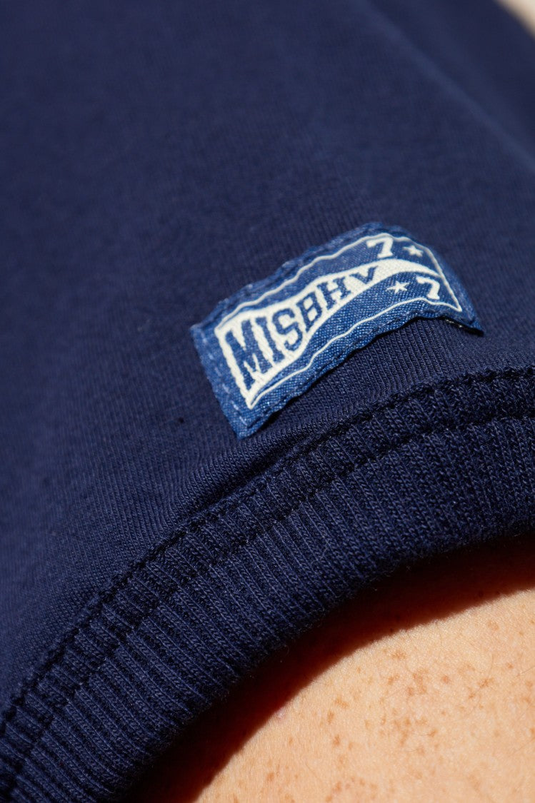 Misbhv Navy T-Shirt With Logo Appliqué