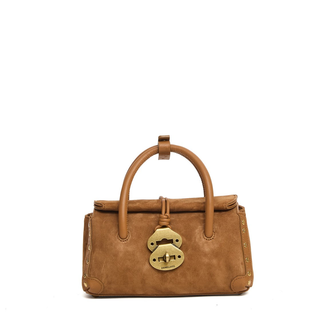 Zanellato Old Ottanio Lamb Suede Baby Dotta Shoulder Bag