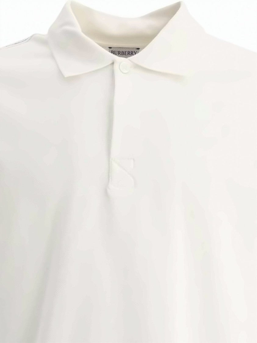 Burberry Minimalist Short-Sleeve Polo Shirt With Embroidered Detail