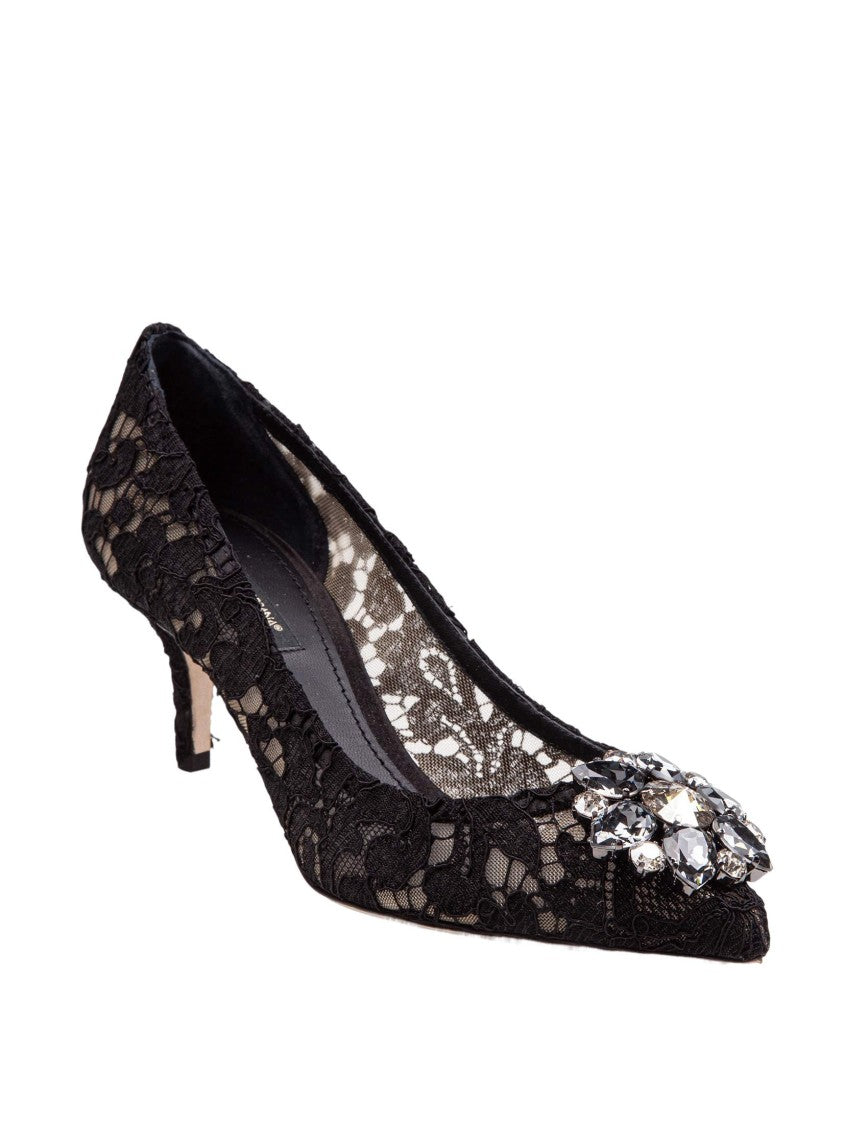 Dolce & Gabbana Bellucci Black Lace Pumps