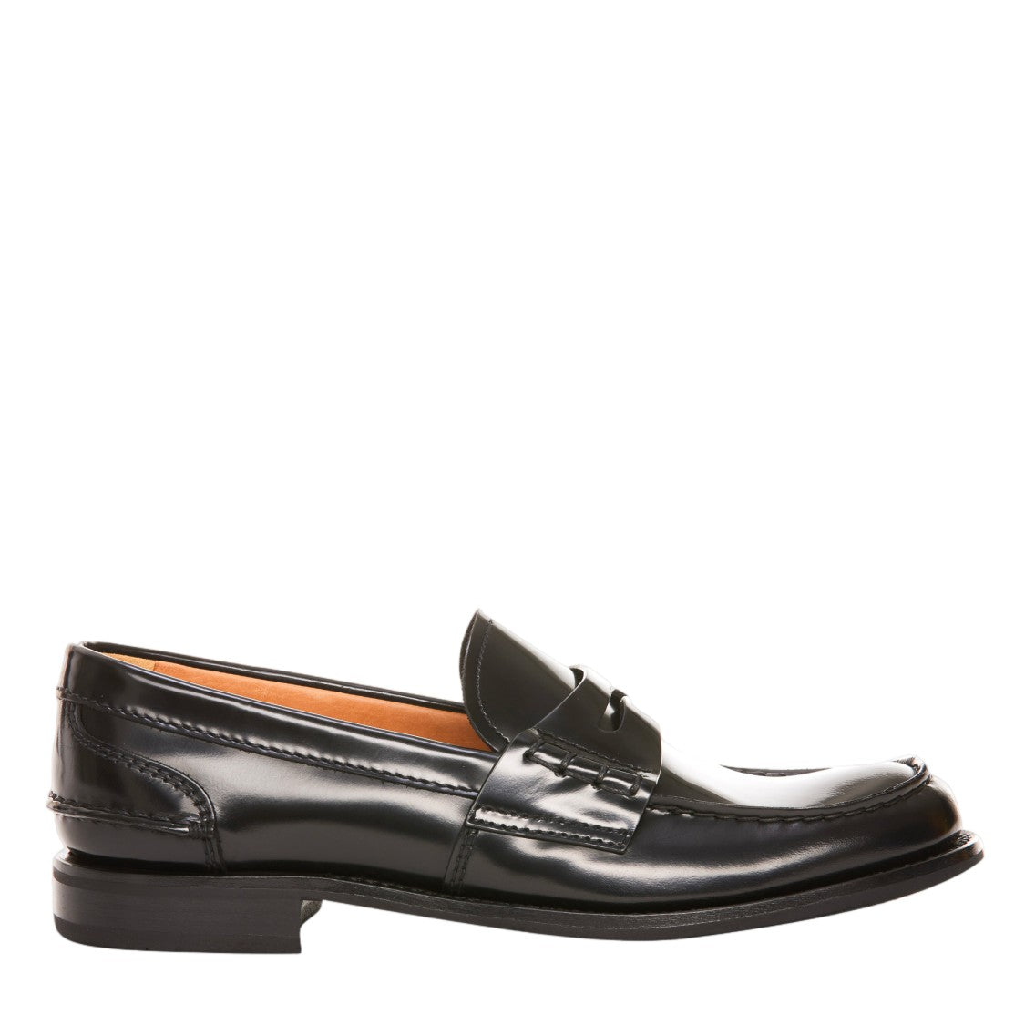 Church's Polished Leather Penny Loafers With Detailed Stitching