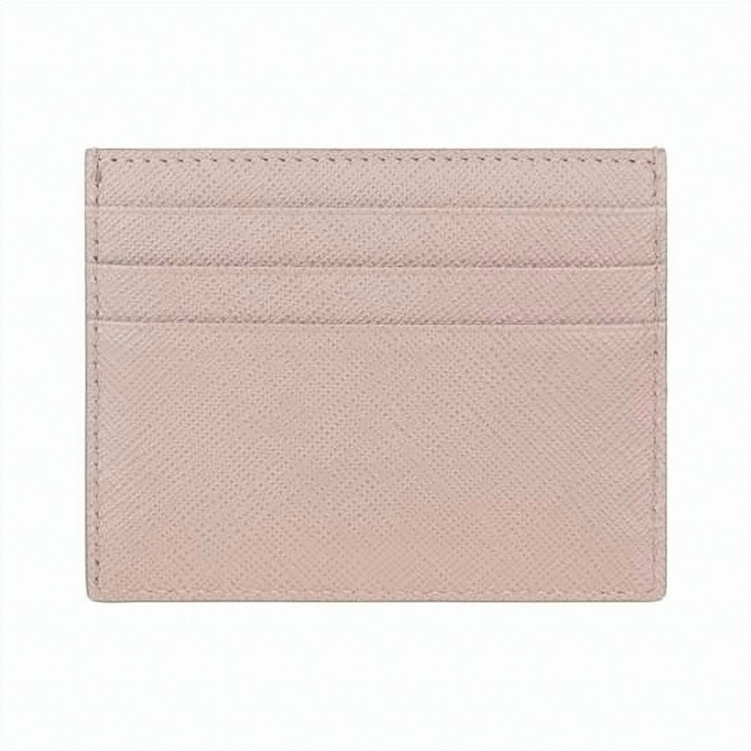 Prada Textured Cowhide Leather Cardholder With Gold-Tone Logo