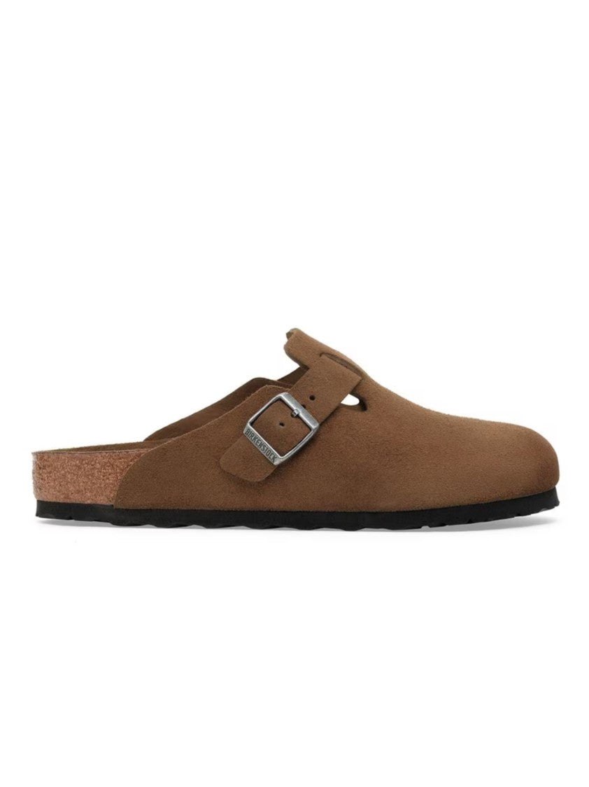 Birkenstock Closed-Toe Suede-Like Sandals With Adjustable Buckle Strap