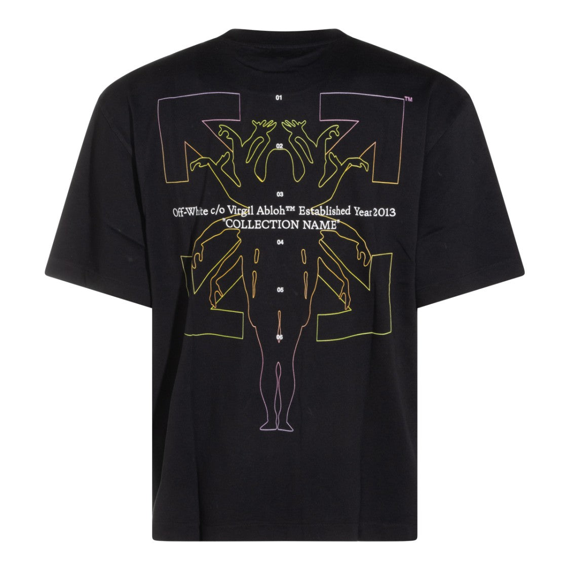 Off-White Black Cotton Arrow Crewneck T-Shirt