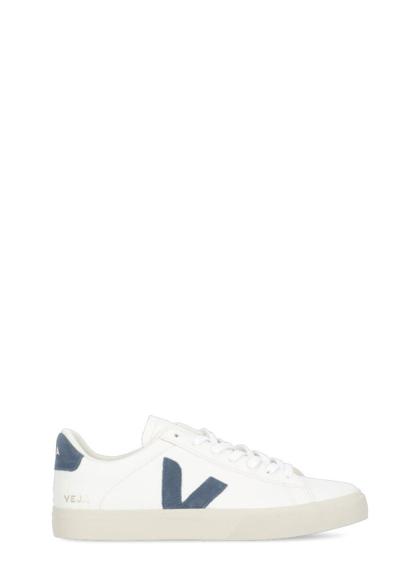 Veja White Campo Suede Leather Sneakers