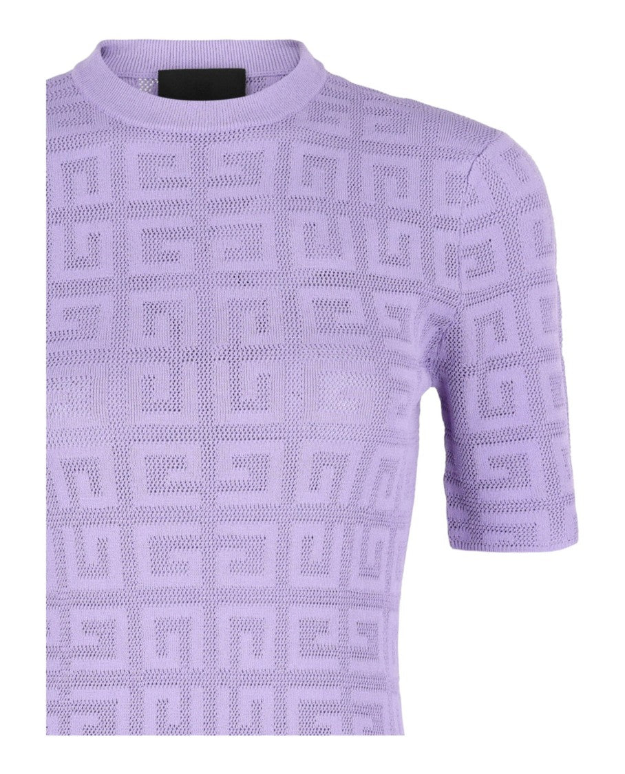 Givenchy 4G Monogram Short-Sleeve Knit Top