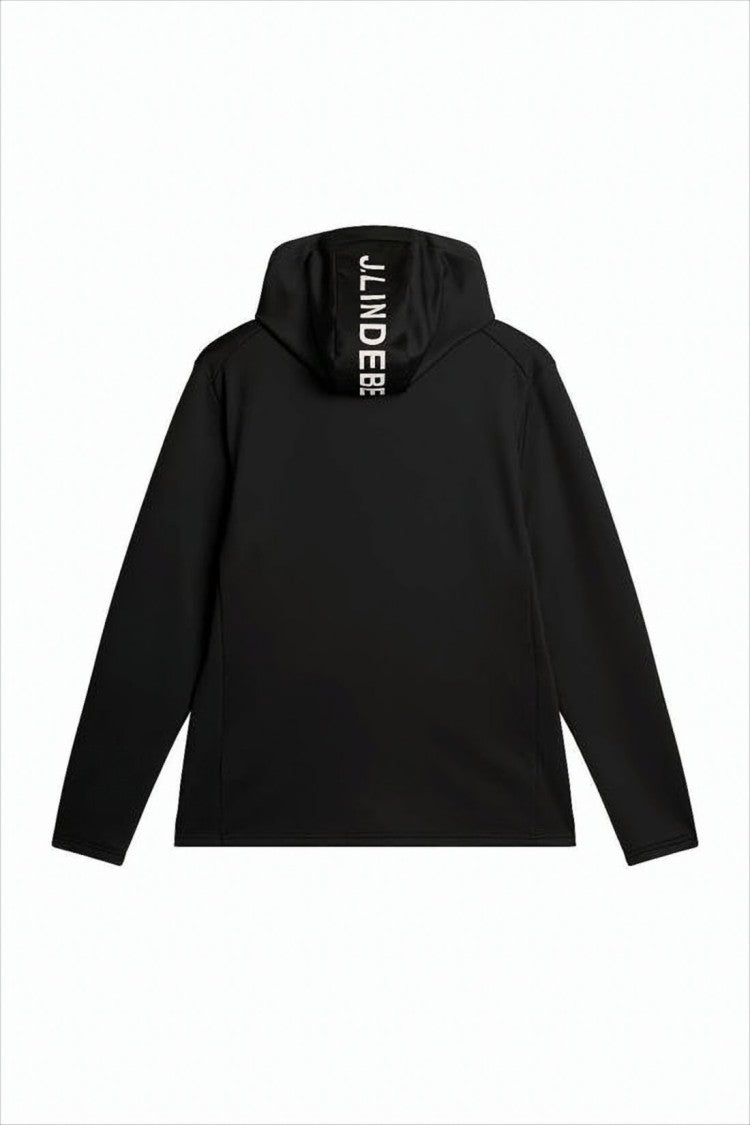 J Lindeberg Smooth Fabric Zip-Up Jacket With Hood