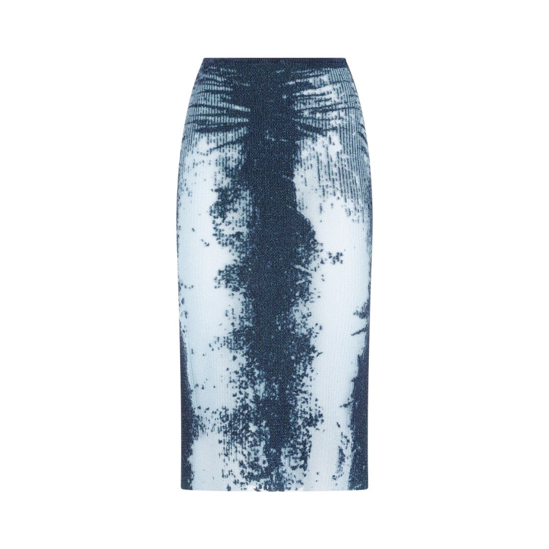 Diesel Midi Skirt In Devoré Metallic Knit