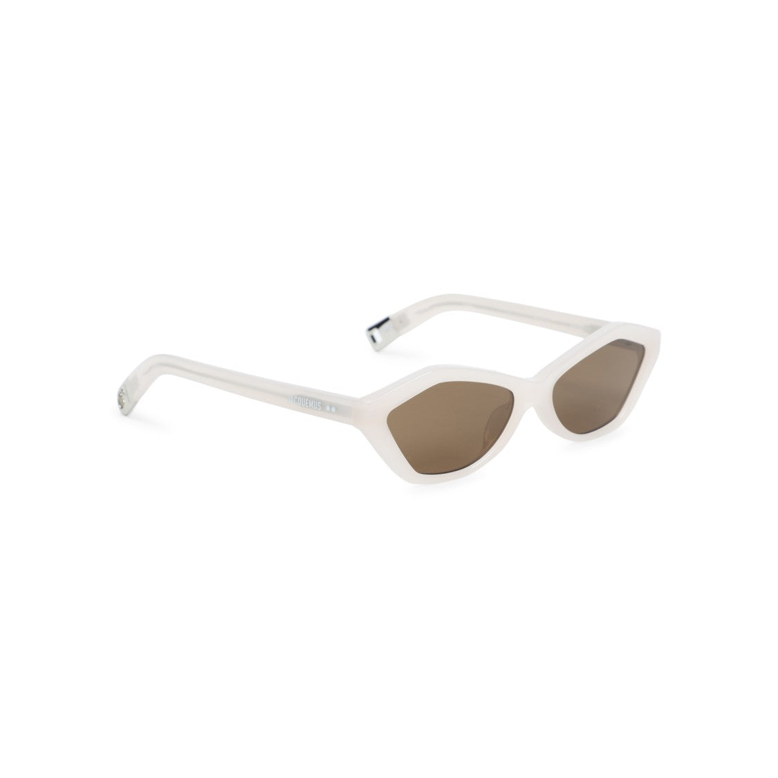 Jacquemus Translucent Cat-Eye Sunglasses With Warm Brown Lenses