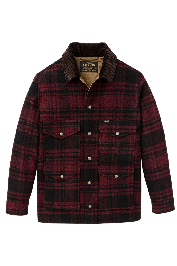 Filson Bordeaux Tartan Insulated Wool-Blend Jacket