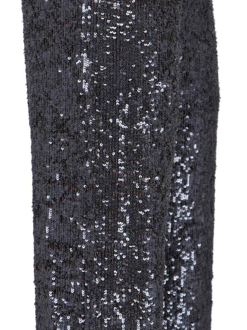 Parosh Straight-Leg Trousers With Sequined Surface