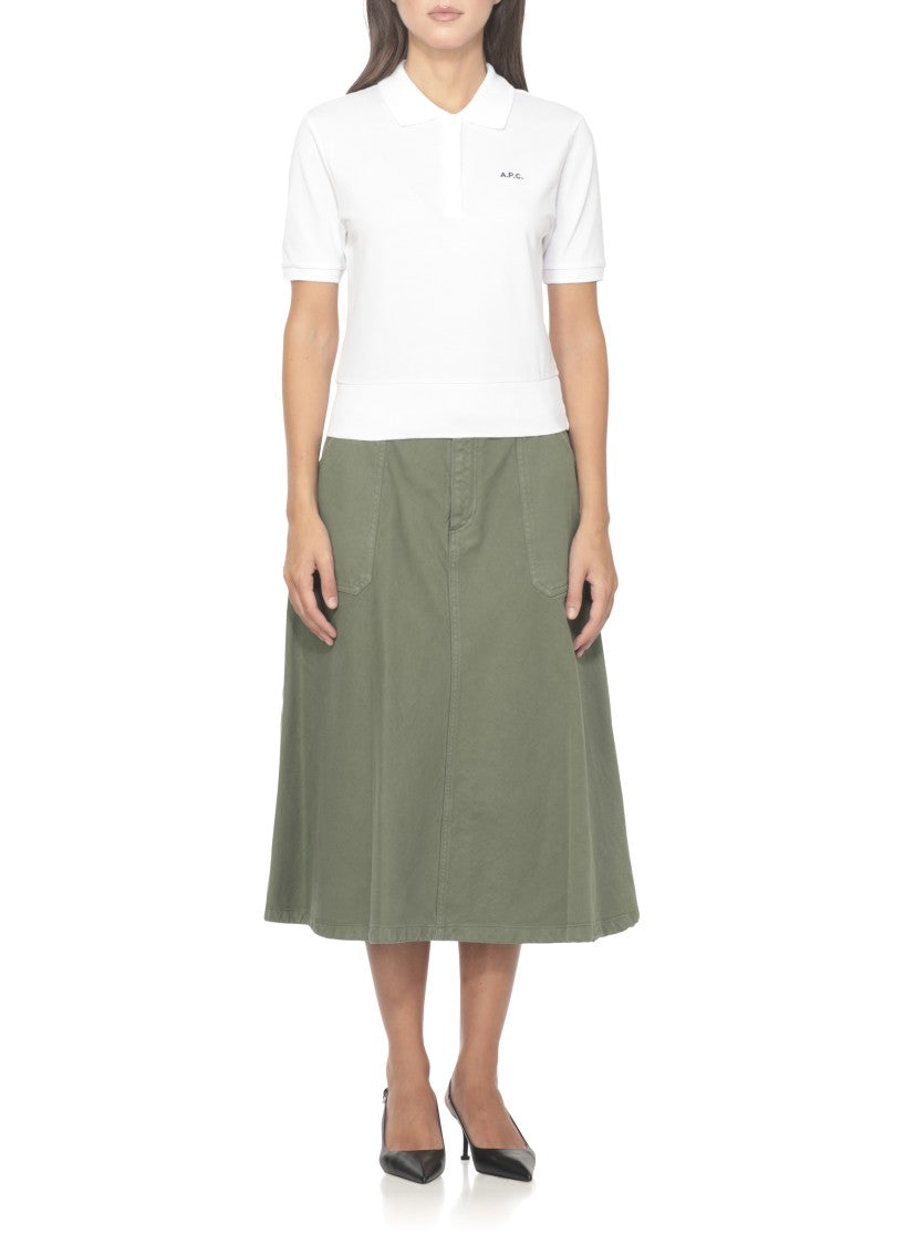 A.P.C. Cropped Short-Sleeved Cotton Polo