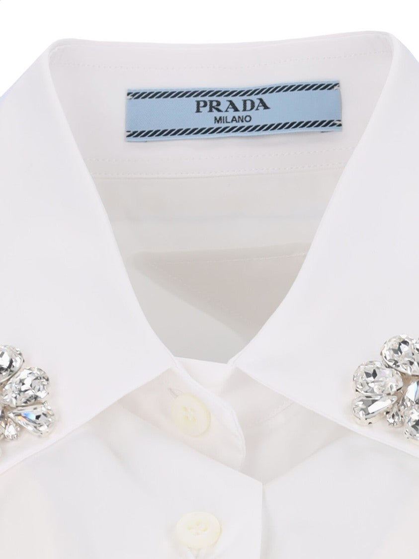 Prada Embroidered Shirt – White