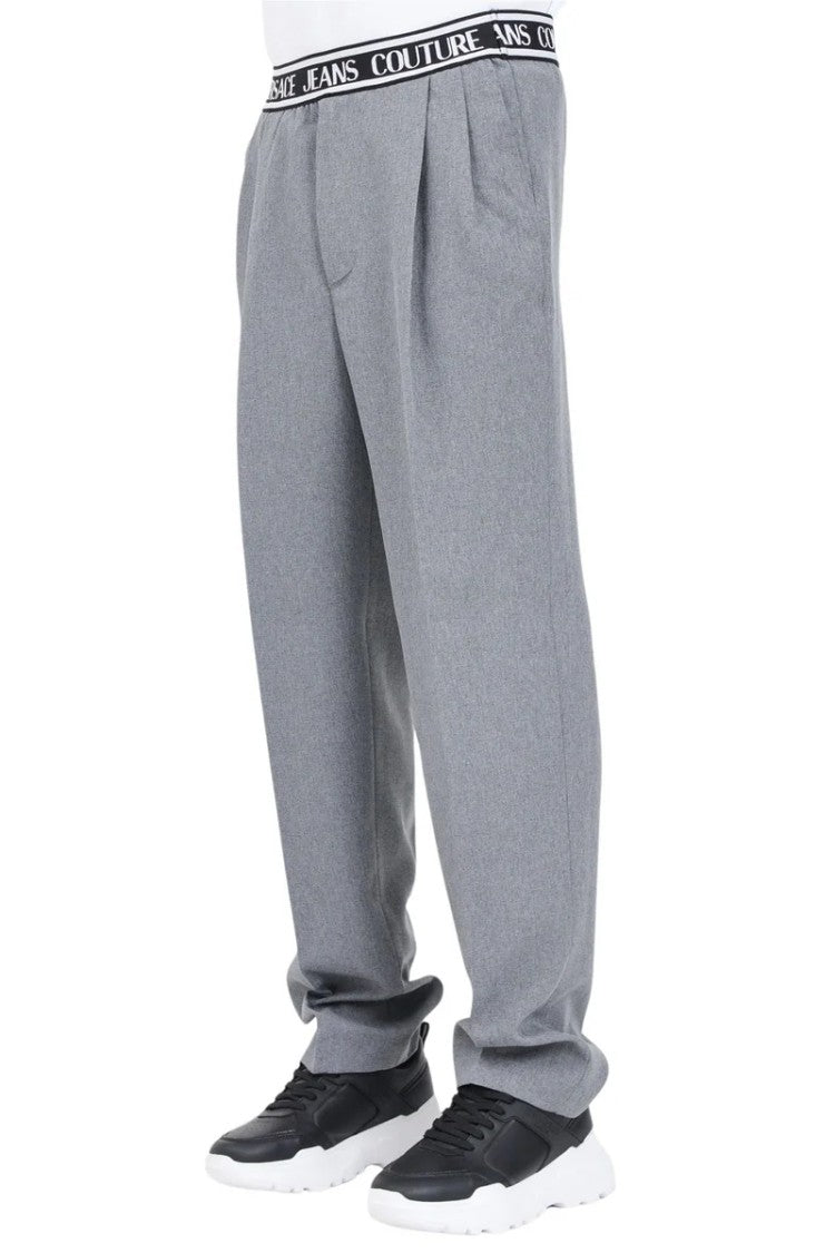 Versace Jeans Couture Polyester Trousers - Grey