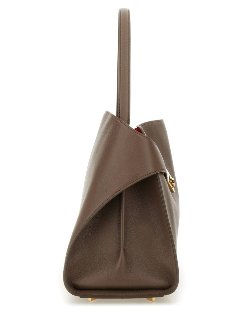 Ferragamo Leather "Hug" Shoulder Bag