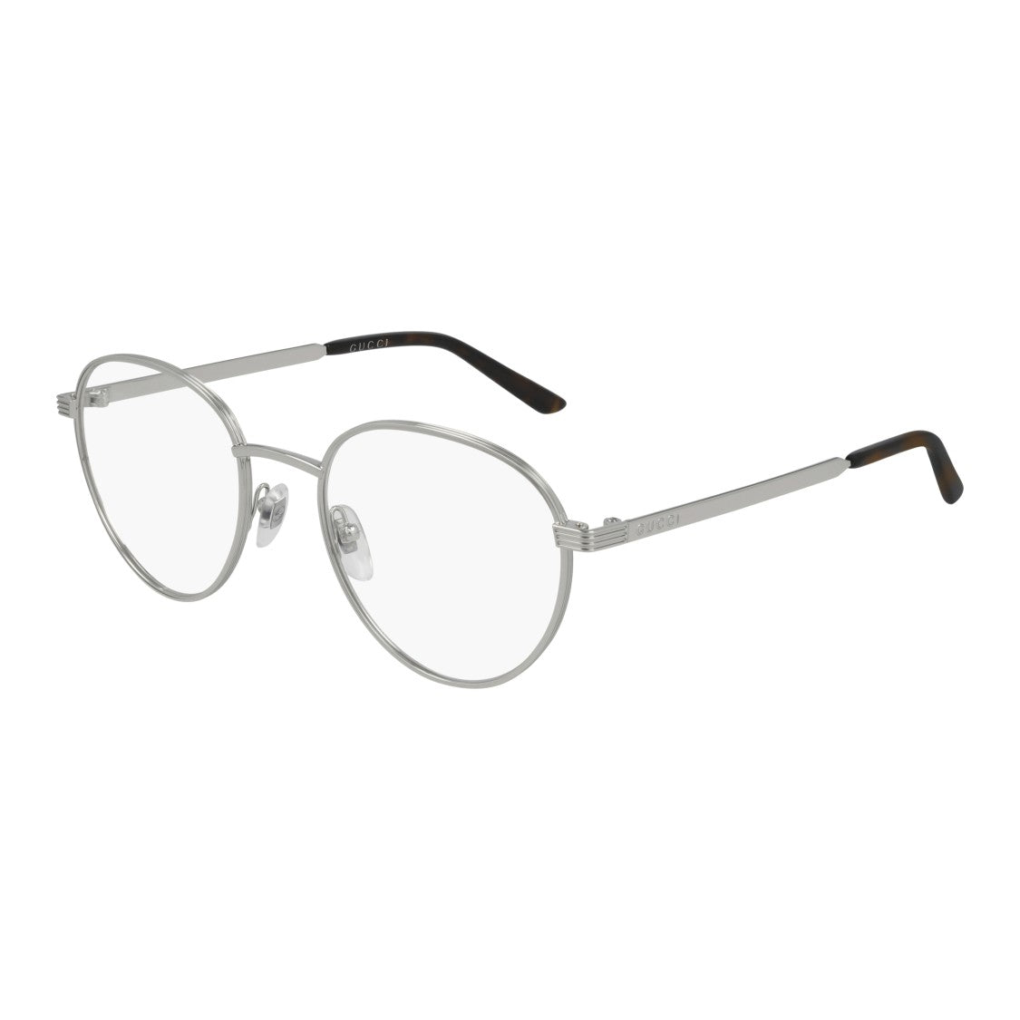 Gucci Gg0942o Rounded Silver-Toned Eyeglasses