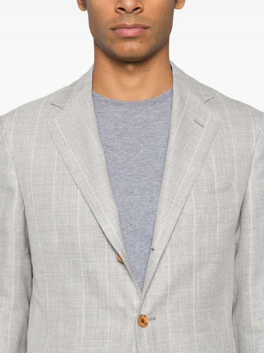 Sartorio Napoli Tailored Wool Suit With Subtle Pinstripe Design