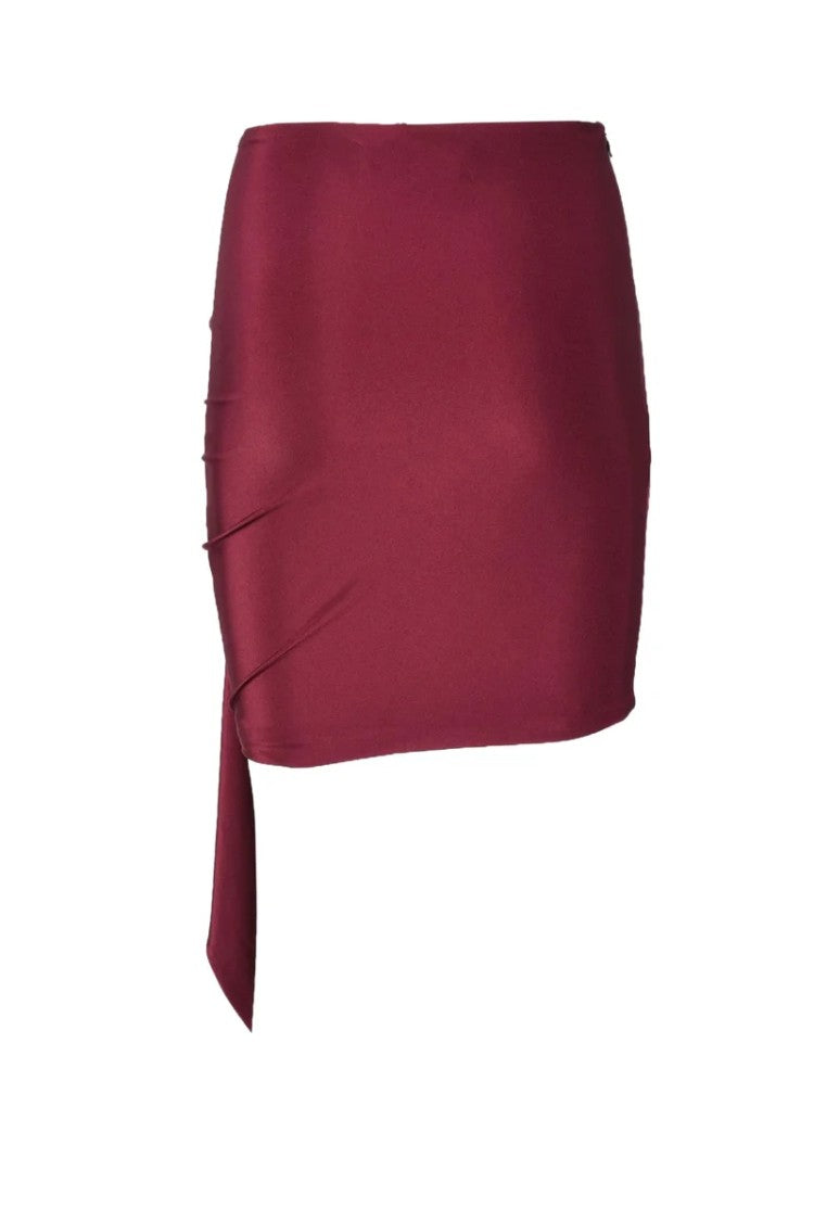 Nine Minutes Red Polyester Skirt