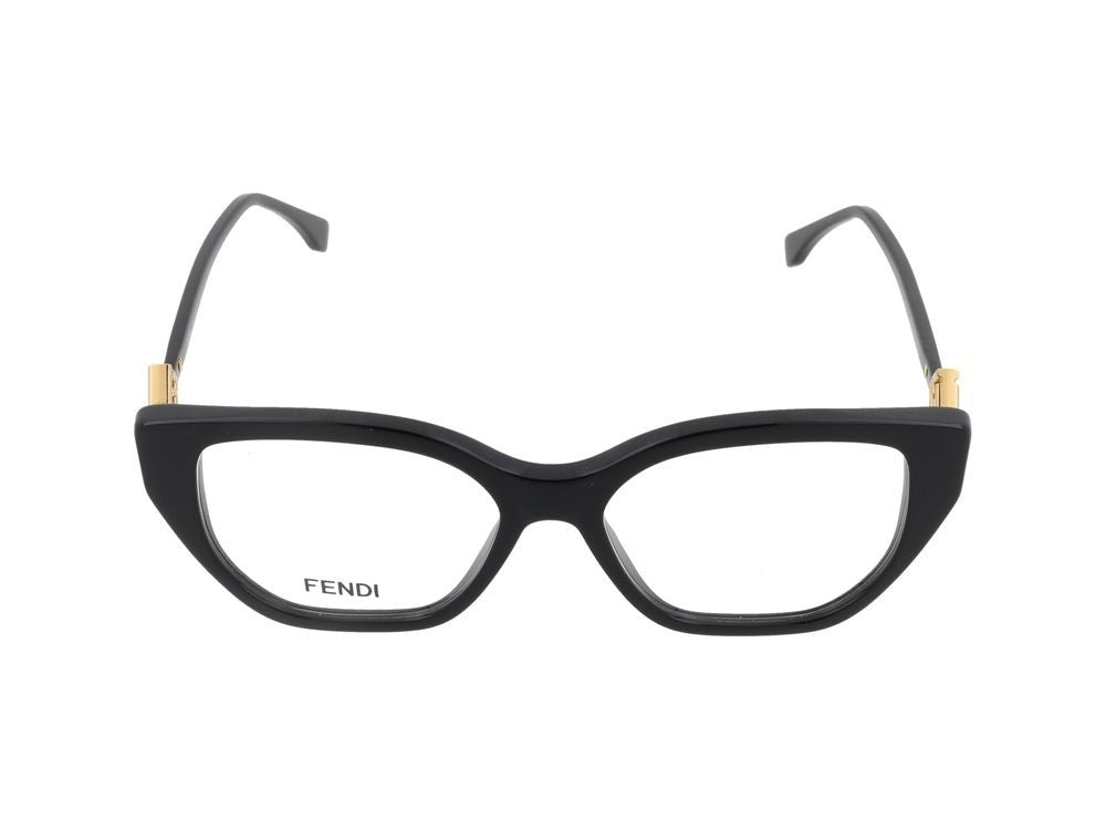 Maison Fendi Fe50100i Glossy Rectangular Frame Glasses