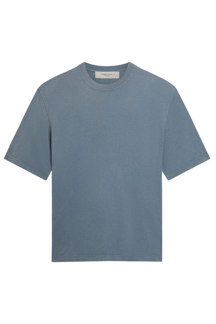 Golden Goose Light Blue Relaxed Fit Logo Patch T-Shirt