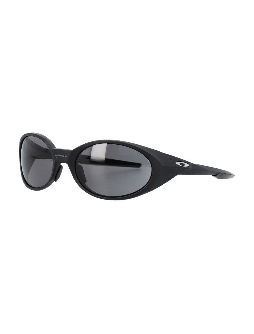 Oakley Wraparound Dark Lens Sunglasses With Aerodynamic Design