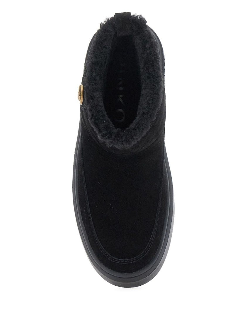 Pinko Black Boots With Shearling Lining