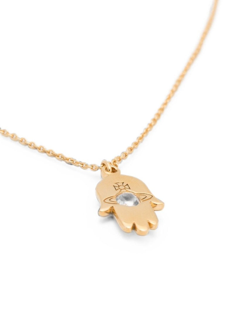 Vivienne Westwood Gold Stylized Hand Pendant Necklace