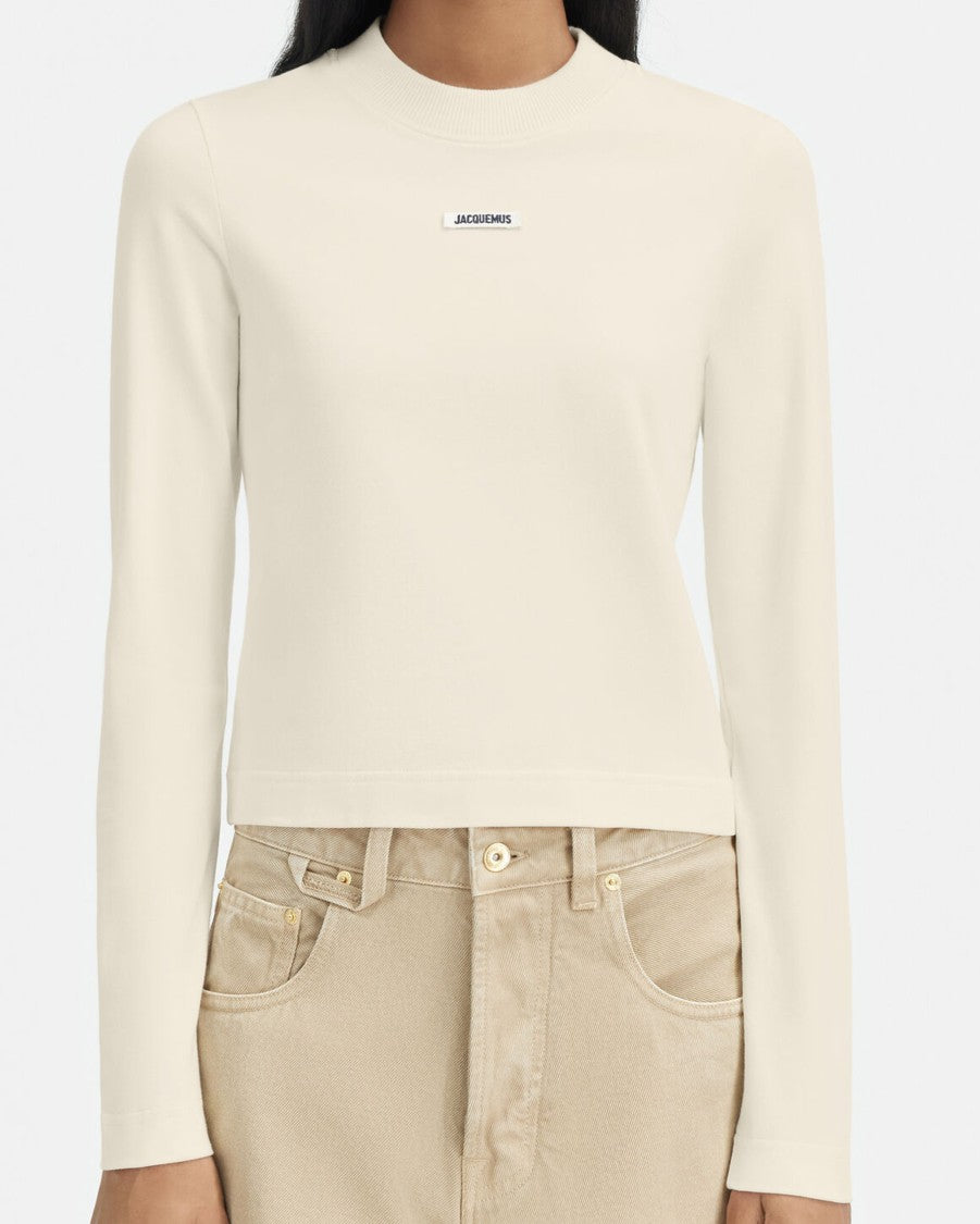 Jacquemus Cropped Long-Sleeved Sweatshirt With Centered Logo