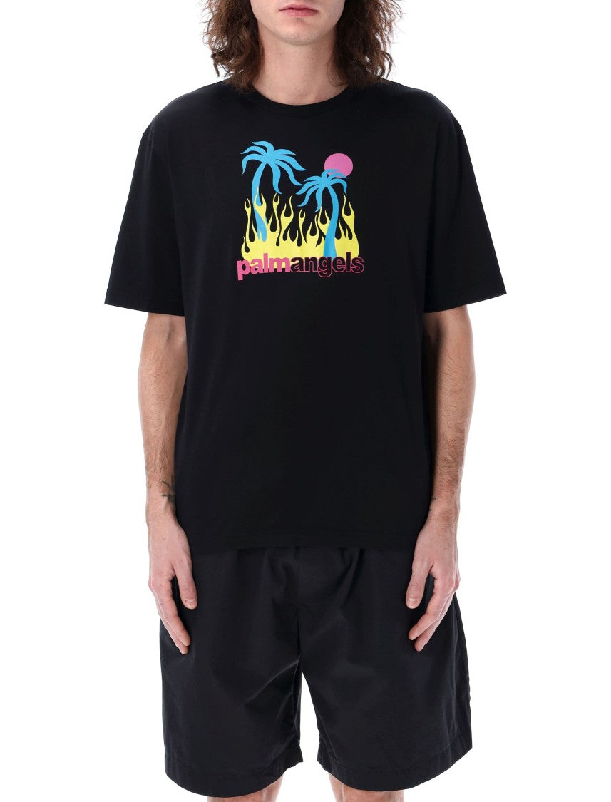 Palm Angels Burning Oasi Slim Tee