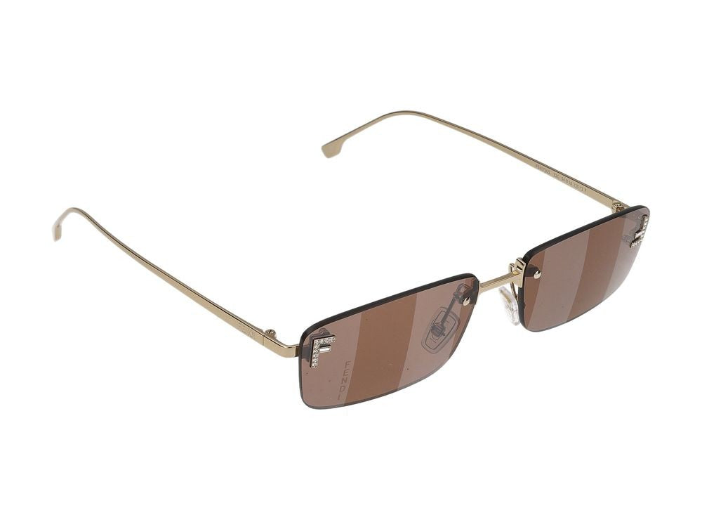 Maison Fendi Medium Frame Black Sunglasses With Curved Temples