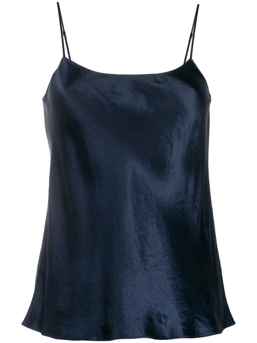 Vince Relaxed-Fit Blue Spaghetti Strap Tank Top