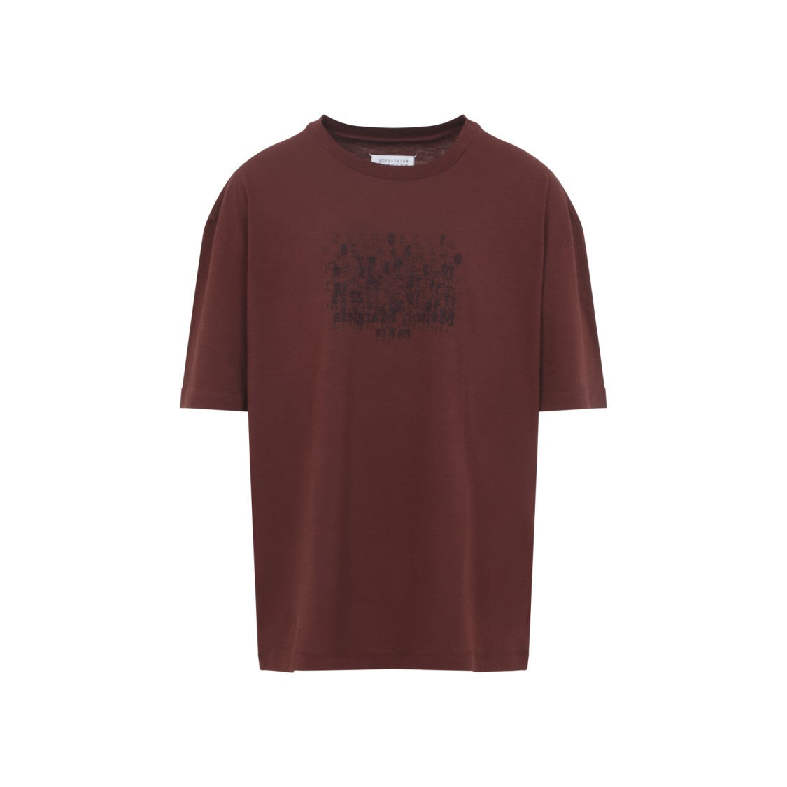 Maison Margiela Dark Brick Red Cotton T-Shirt
