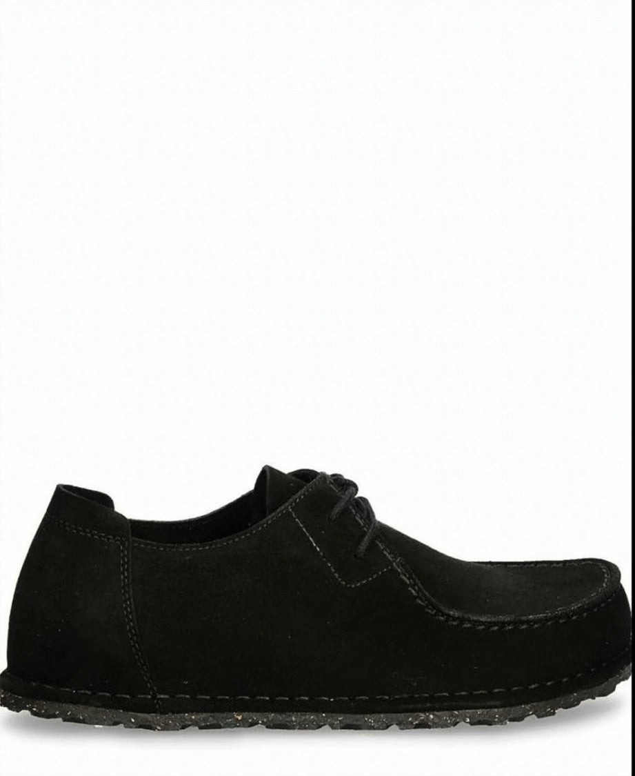Birkenstock Utti Black Suede Moccasins