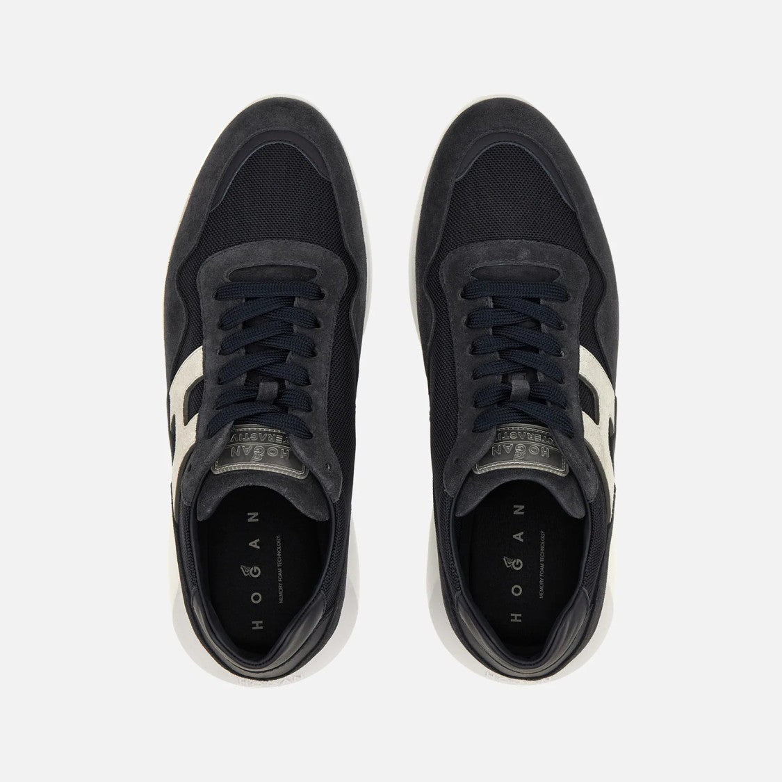 Hogan Dark Denim Blue Interactive3 H Lissat Sneakers