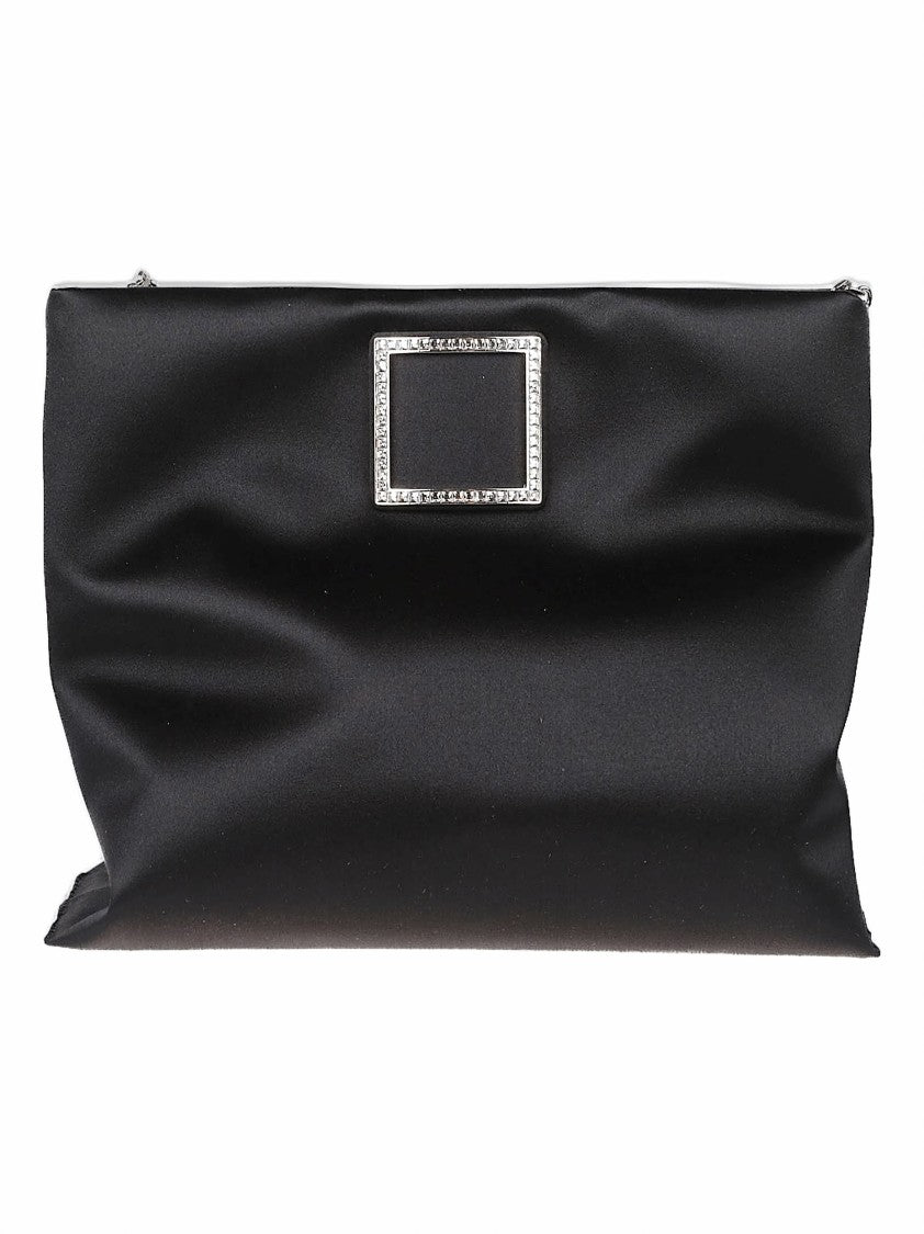 Roger Vivier Rectangular Black Clutch Bag