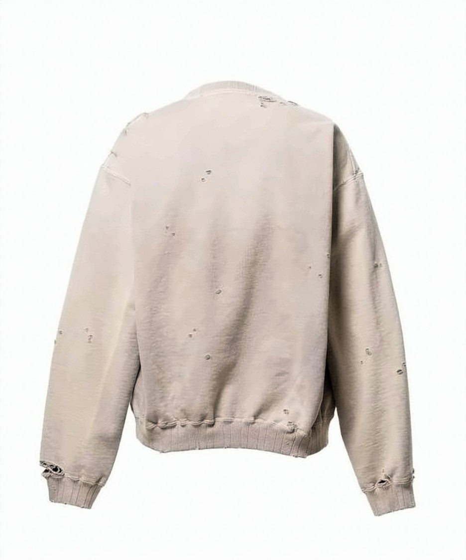 Maison Mihara Yasuhiro Distressed Long-Sleeve T-Shirt With Frayed Edges