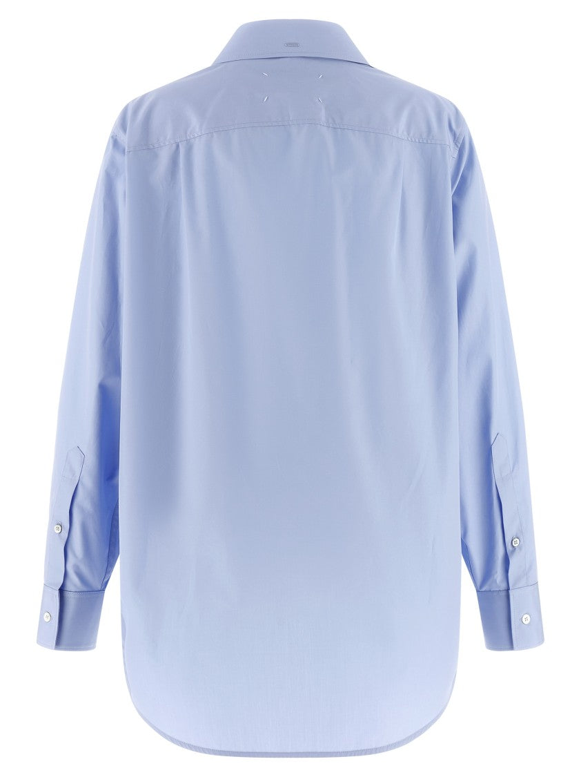 Maison Margiela Cotton Poplin Shirt With Raw Cut Placket