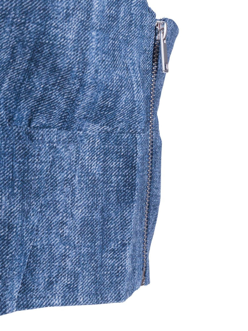 Ermanno Scervino Structured Linen Bustier Tank Top