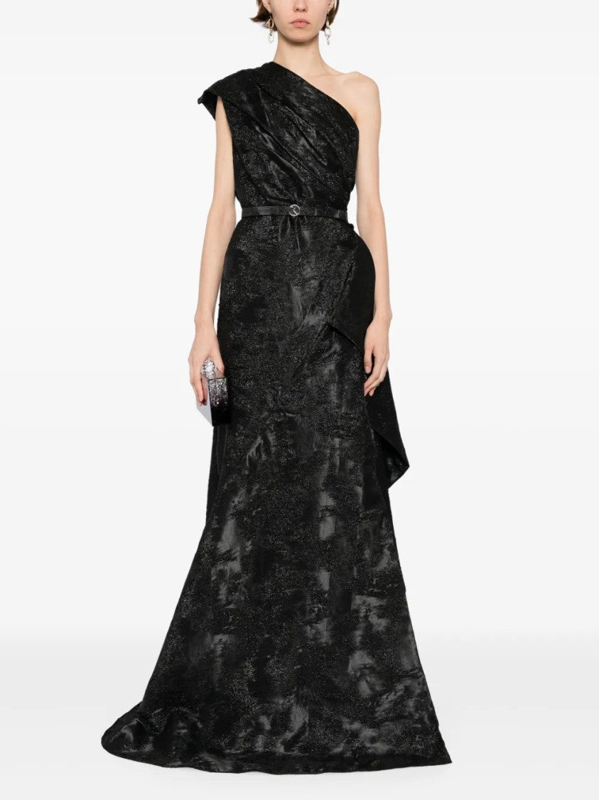 Saiid Kobeisy One -Shoulder Brocade Dress