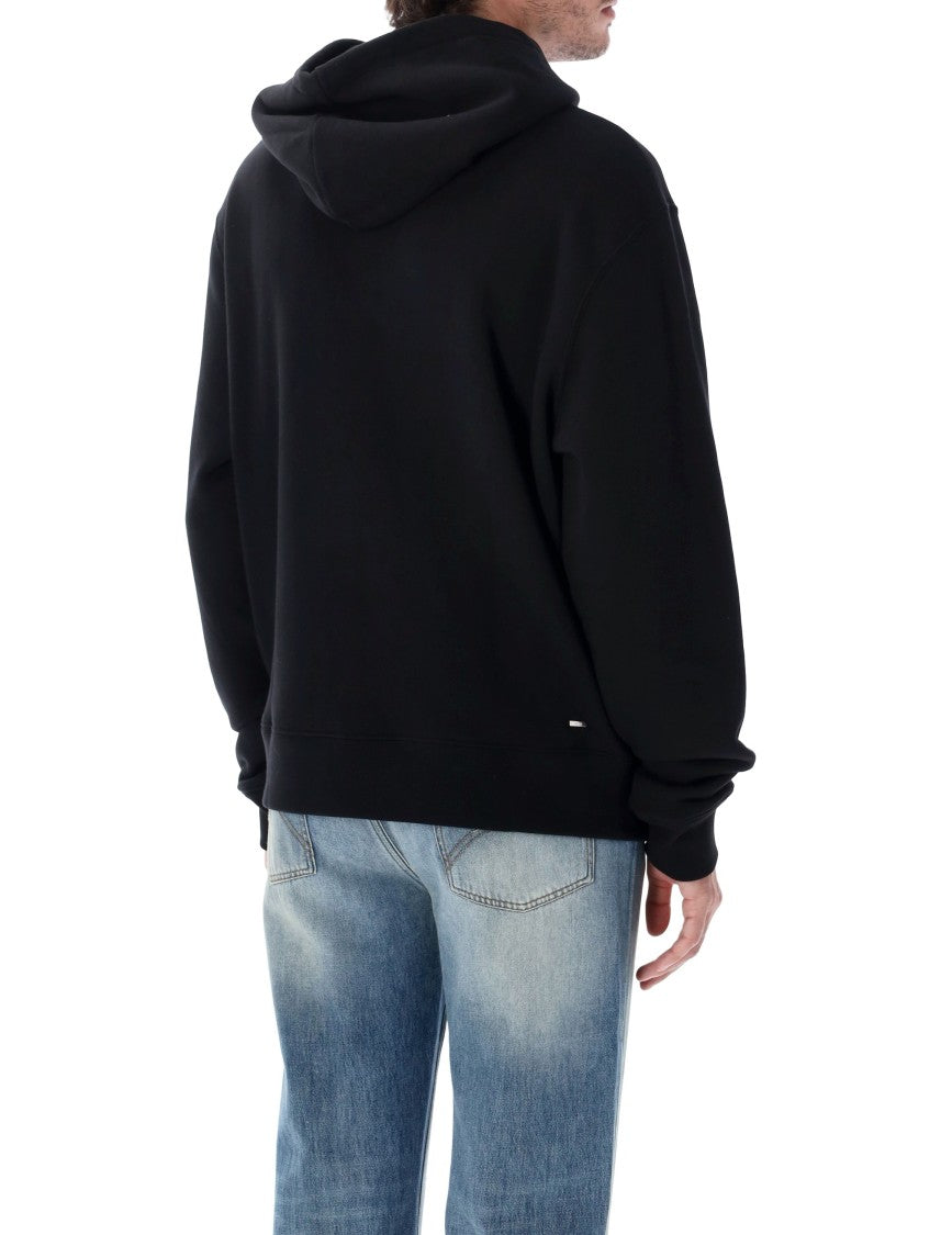 Amiri Core Logo Black Cotton Relaxed Fit Hooded Sweatshirt