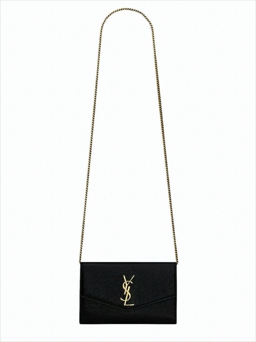 Saint Laurent Textured Calf Leather Shoulder Bag
