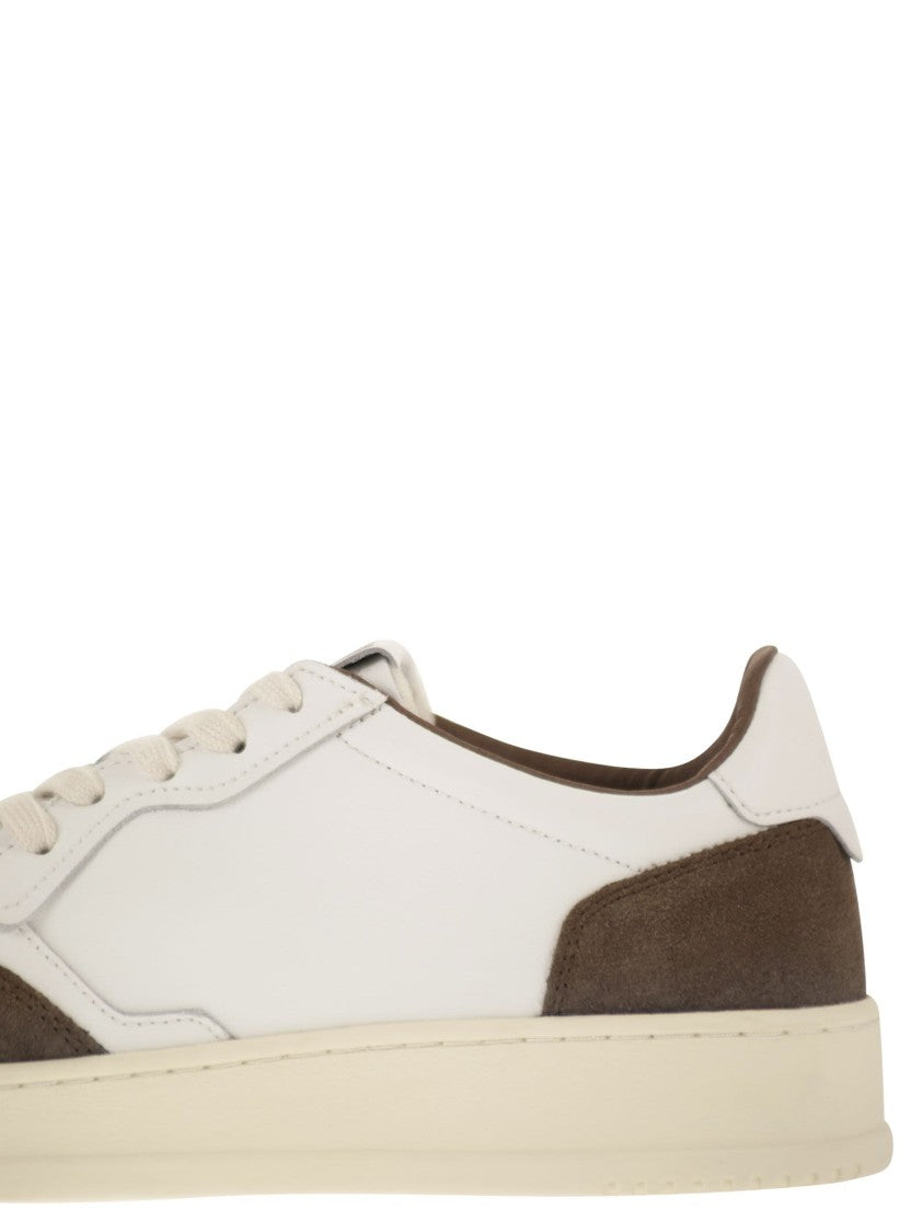 Autry Medalist Low - Leather And Suede Sneakers