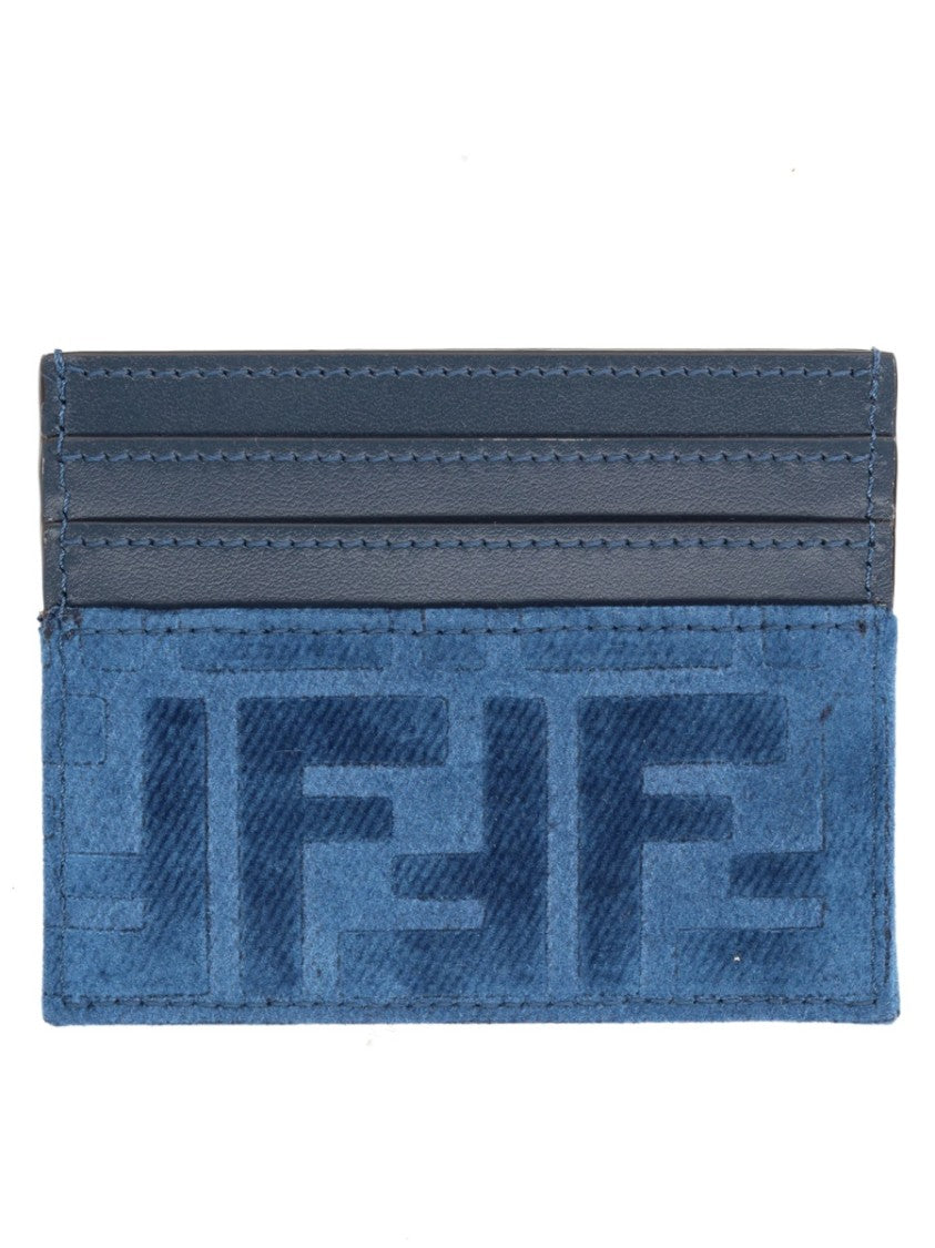 Fendi Ff Diamonds Geometric Fabric Card Holder
